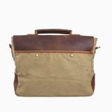 Unisex Men's Bag Canvas Leather Briefcase Handbag Messenger Laptop Shoulder Mart Lion   