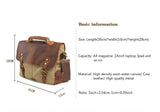 Unisex Men's Bag Canvas Leather Briefcase Handbag Messenger Laptop Shoulder Mart Lion   