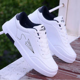 White Vulcanized Sneakers Boys Flat Shoes Men's Autumn sneakers Canvas Sneakers Mart Lion 8612-White 39 