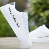 White Vulcanized Sneakers Boys Flat Shoes Men's Autumn sneakers Canvas Sneakers Mart Lion   