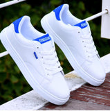 White Vulcanized Sneakers Boys Flat Shoes Men's Autumn sneakers Canvas Sneakers Mart Lion 8614-blue 39 