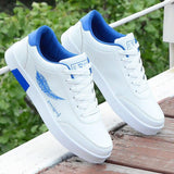 White Vulcanized Sneakers Boys Flat Shoes Men's Autumn sneakers Canvas Sneakers Mart Lion 8610-blue 39 