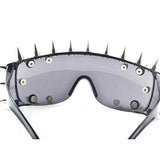 Windproof Sunglasses Women Oversized Mirror Men's Shades Glasses Metal Rivet Futuristic Female Eyewear NX Mart Lion   