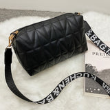 Women Luxury Handbags Embroidered Bag Female Leisure Shoulder Messenger  Mobile Phone Bag Mart Lion 247-Black-triangle  