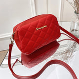 Women Luxury Handbags Embroidered Bag Female Leisure Shoulder Messenger  Mobile Phone Bag Mart Lion 100-red-letter  