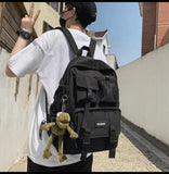 Women School Backpack Black Nylon Bagpack  Female Anti Theft Rucksack Casual Lady Travel Backpacks Korean Back Pack Mochila Mart Lion   