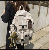 Women School Backpack Black Nylon Bagpack  Female Anti Theft Rucksack Casual Lady Travel Backpacks Korean Back Pack Mochila Mart Lion   