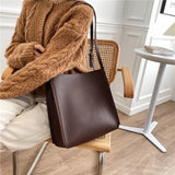 Women Tote Bag Shoulder Leather Handbag Designer Luxury Totes Large Capacity Solid Color Shopper Bag Women Bolsos Mart Lion   