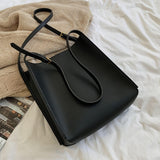 Women Tote Bag Shoulder Leather Handbag Designer Luxury Totes Large Capacity Solid Color Shopper Bag Women Bolsos Mart Lion Black China 