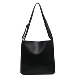 Women Tote Bag Shoulder Leather Handbag Designer Luxury Totes Large Capacity Solid Color Shopper Bag Women Bolsos Mart Lion Bright Black China 