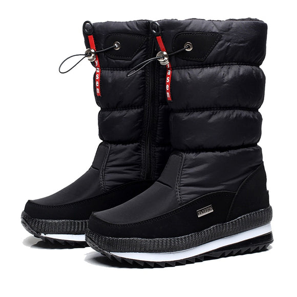 Women snow boots platform winter boots thick plush waterproof non-slip boots winter shoes warm fur botas mujer Mart Lion   