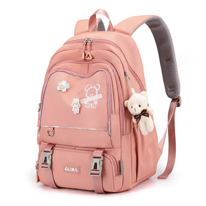 children school bags For girls large Schoolbag Kawaii Primary school book backpack kids Waterproof Travel Rucksack Mart Lion pink  