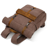 vintage Canvas Leather Backpacks Laptop Daypack for Traveling Teenager Back Pack Student Computer Rucksacks Mart Lion   
